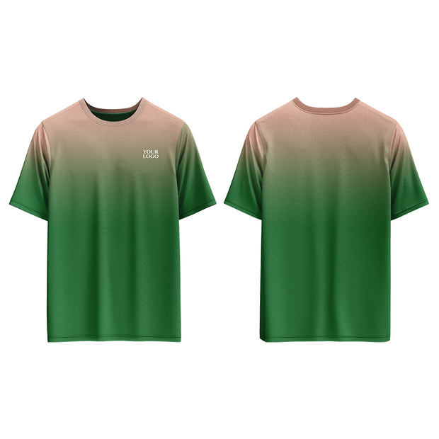 Casual T-Shirt Mockup - Custom Beige/Emerald