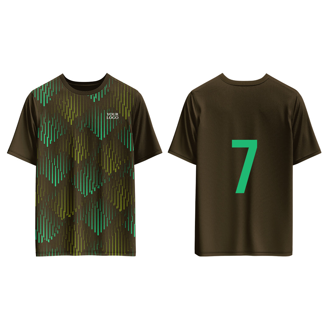 Custom Soccer T-Shirt - Geometric Design - Personalized Gear