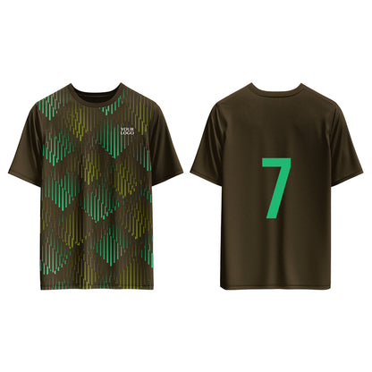 Custom Soccer T-Shirt - Geometric Design - Personalized Gear