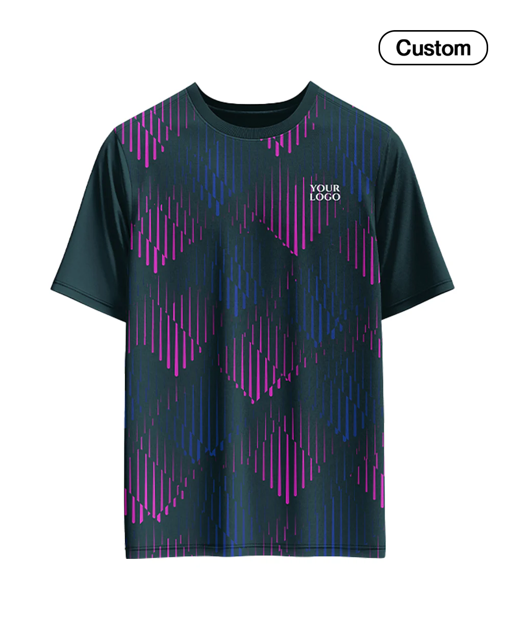 Custom Soccer T-Shirt - Geometric Design - Personalized Gear