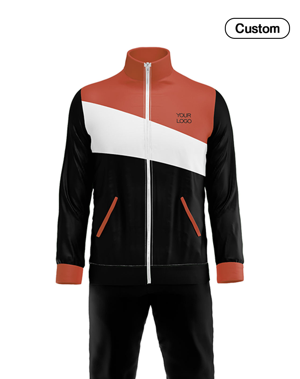 Custom Tracksuit - Diagonal Color Block - Personalized Tracksuit