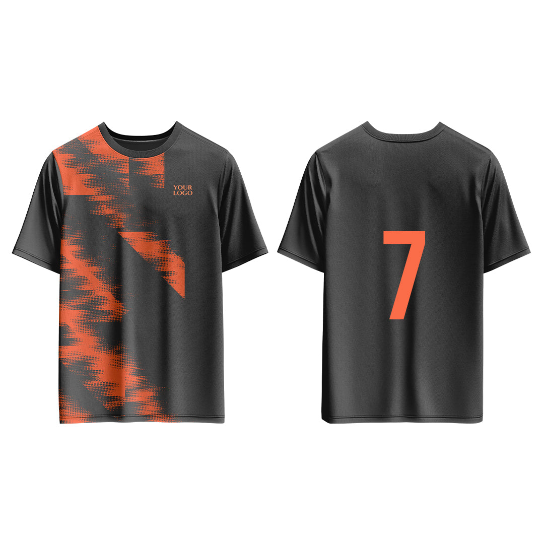 Custom Soccer T-Shirt – Two-Color Abstract – Personalized T-Shirt