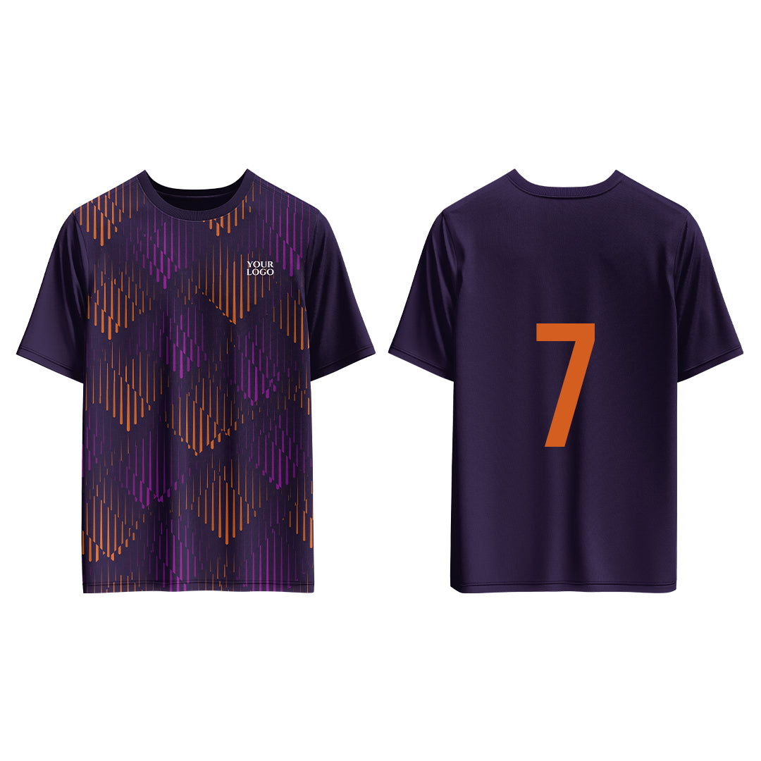 Custom Soccer T-Shirt - Geometric Design - Personalized Gear