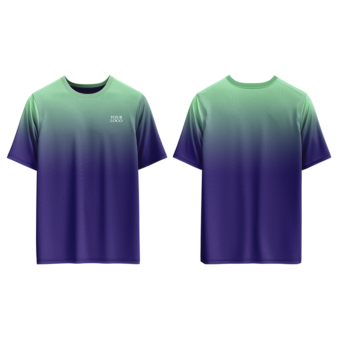 Casual T-Shirt Mockup - Custom Mint Green/Navy