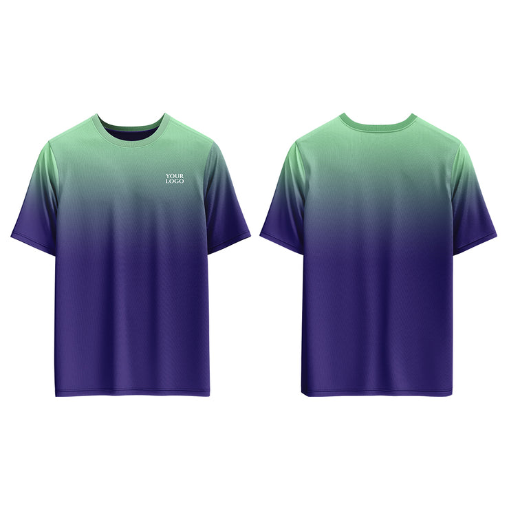 Casual T-Shirt Mockup - Gradients Custom Logos & Team Colors