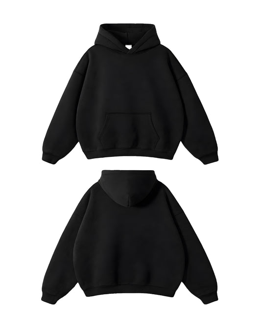 Custom Men Oversized Hoodie - Solid Color Personalized Pullover
