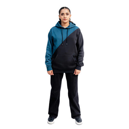 TEAL- BLACK Unisex Hoodie