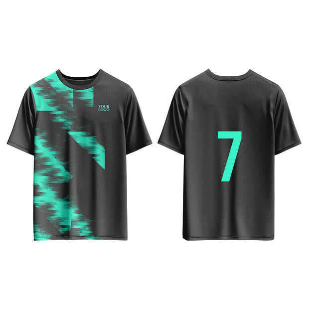 Soccer Training T-Shirts– Abstract Custom Logos & Team Colors