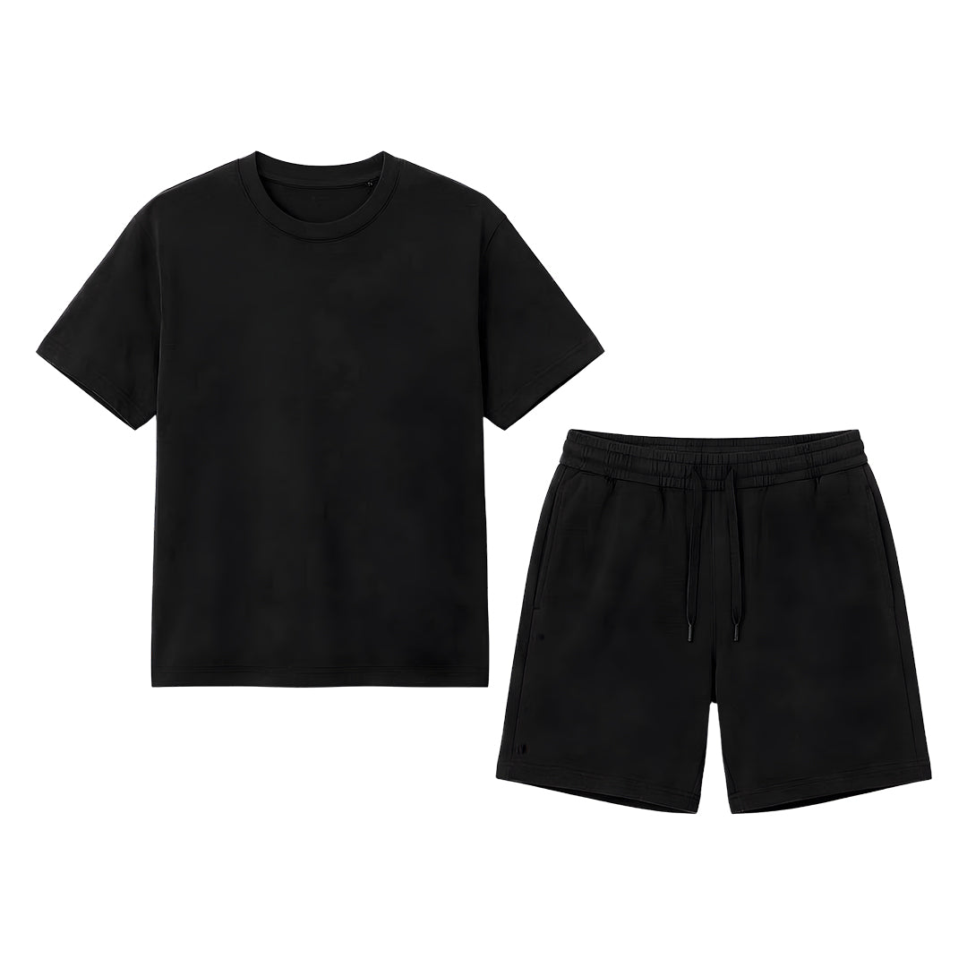 Custom Boys Shorts & Tee Set - Solid Design Personalized Kit