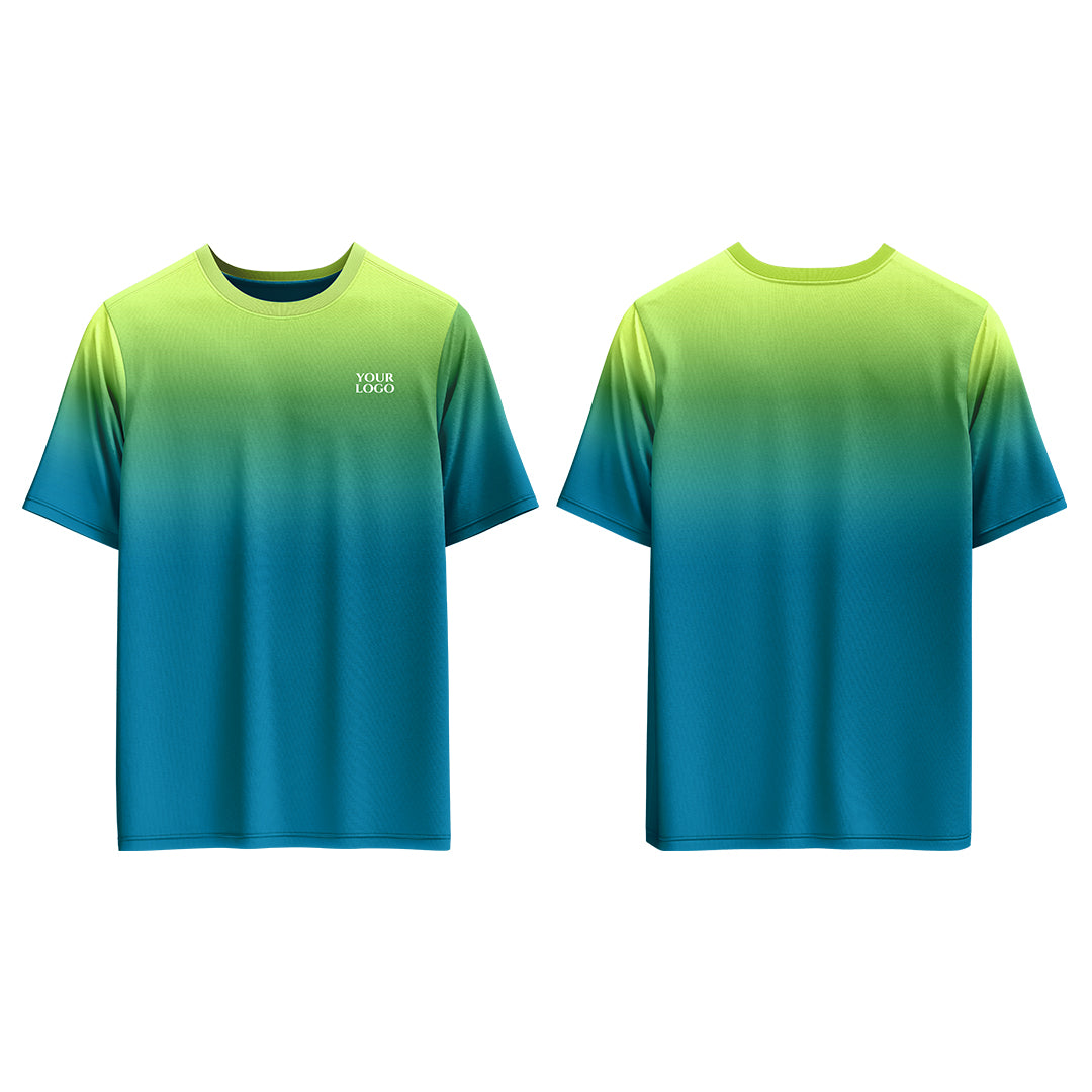 Casual T-Shirt Mockup - Custom Leaf Green/Teal