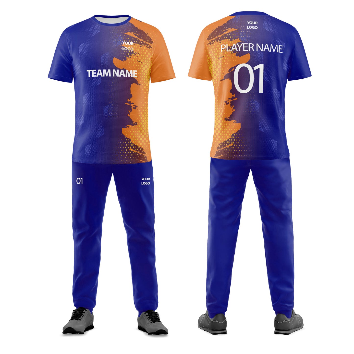 Custom Cricket Uniform - Gradient Splash Design - Personalized Kit