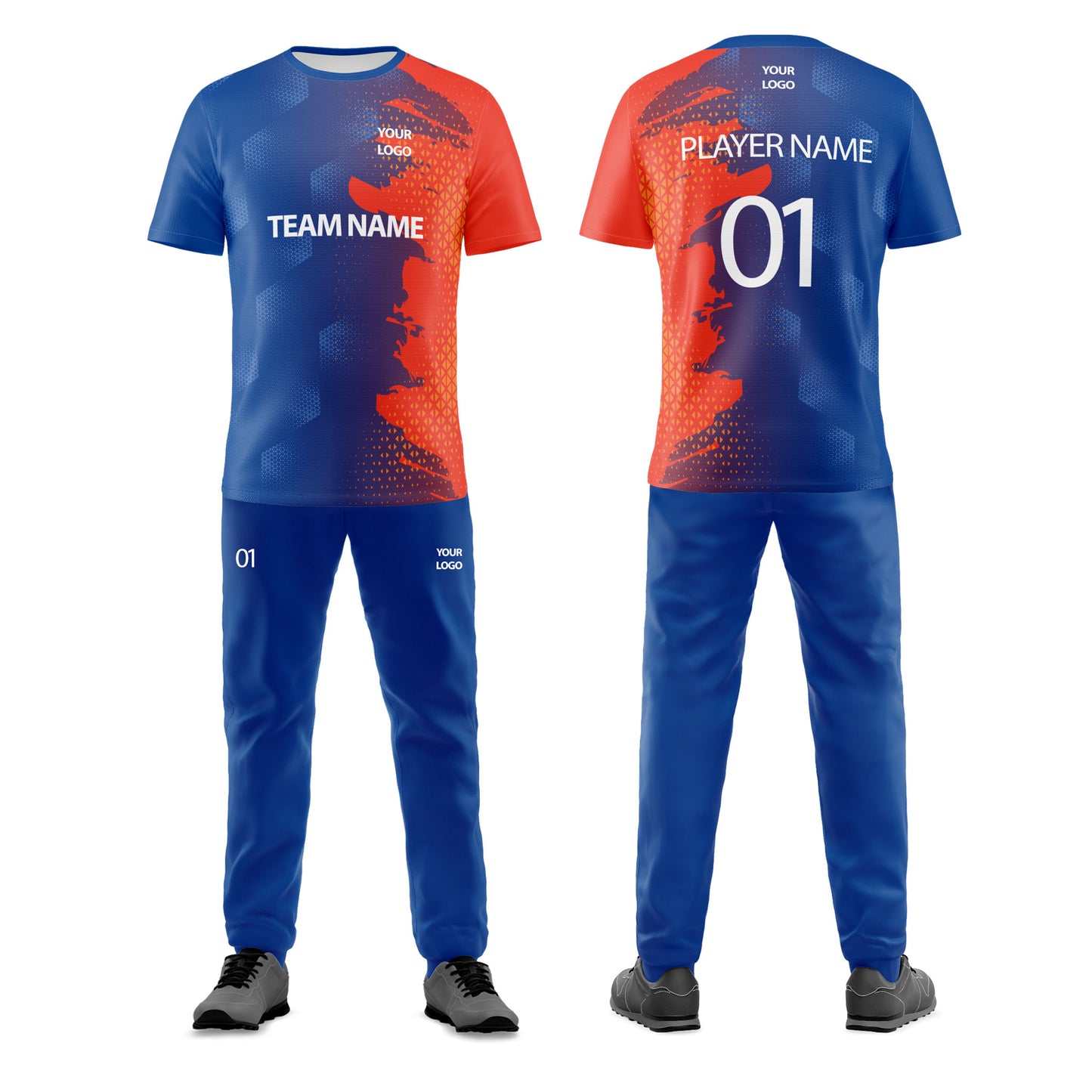 Custom Cricket Uniform - Gradient Splash Design - Personalized Kit