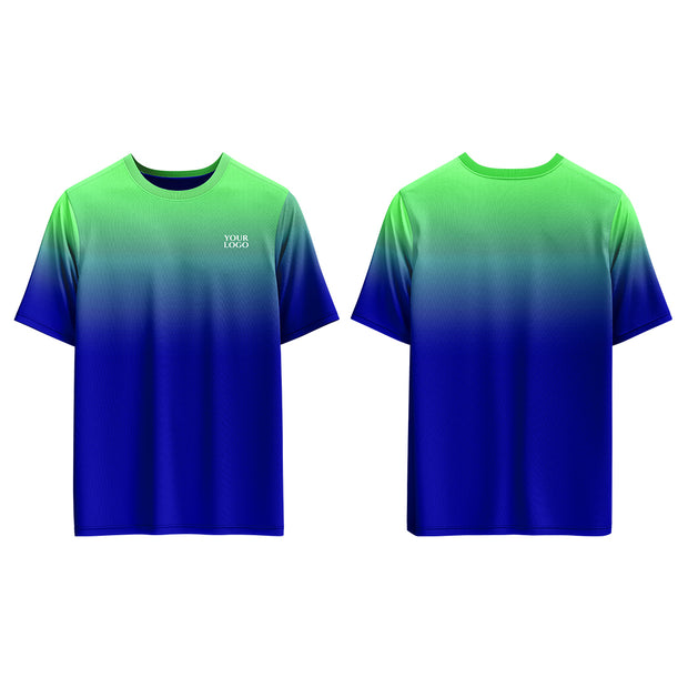 Casual T-Shirt Mockup - Custom Leaf Green/Blue