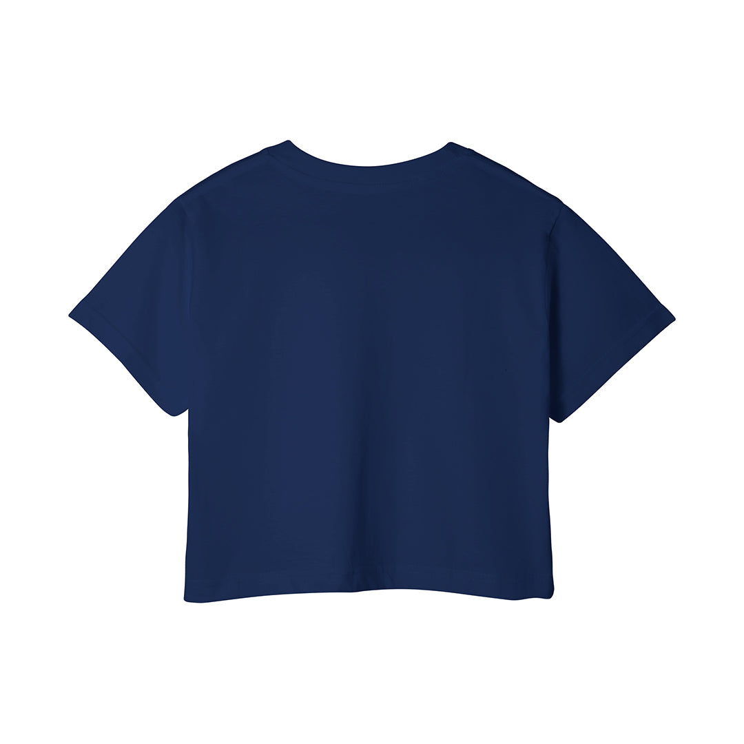 Custom Girls Crop-Top - Solid Design - Personalized Halftee