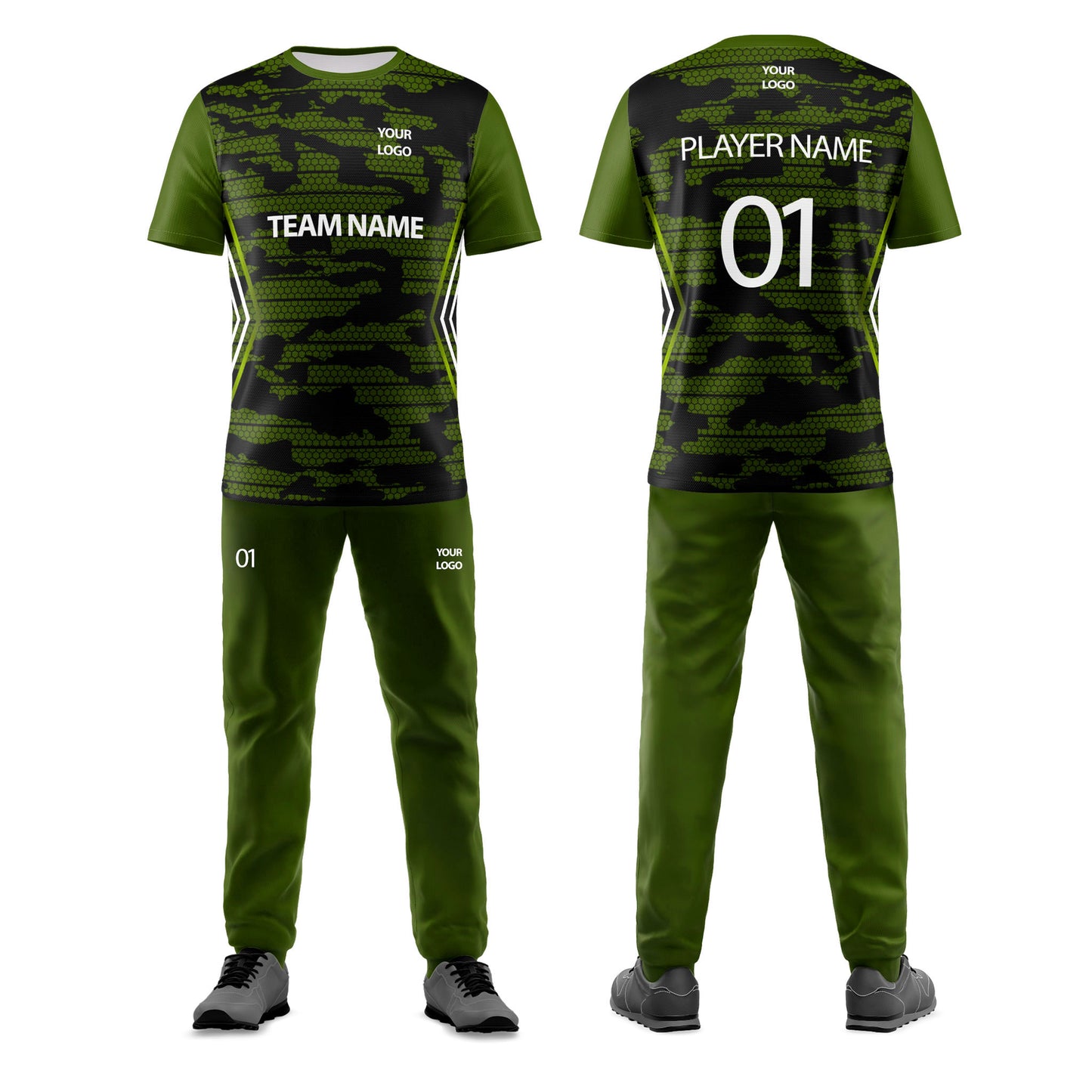 Custom Cricket Uniform - Abstract Design - Personalized Team Kit