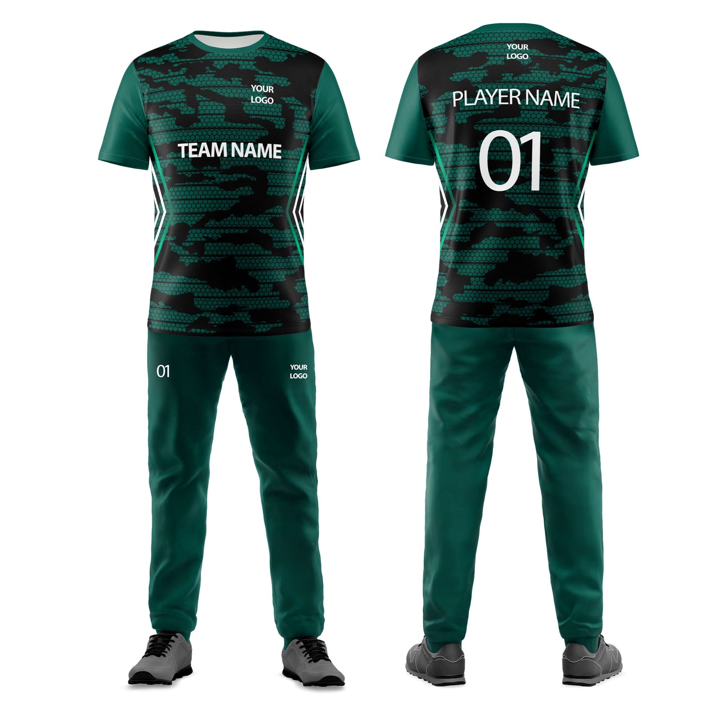 Custom Cricket Uniform - Abstract Design - Personalized Team Kit