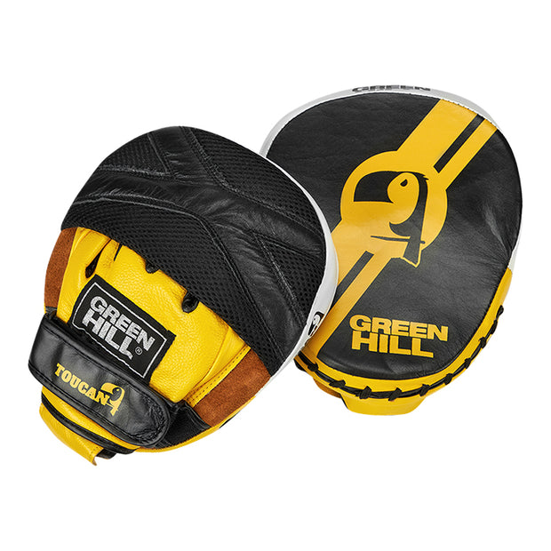 TOUCAN MMA Coaching Focus Mitts – Extra Curved Design in High-Quality Genuine Leather
