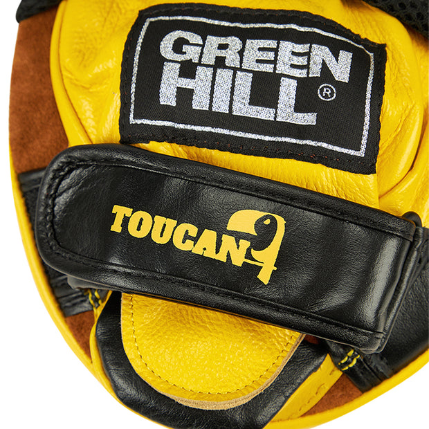 TOUCAN MMA Coaching Focus Mitts – Extra Curved Design in High-Quality Genuine Leather