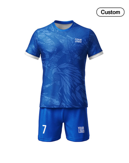Custom Soccer Uniform - Blue Hawk - Personalized Teamwear