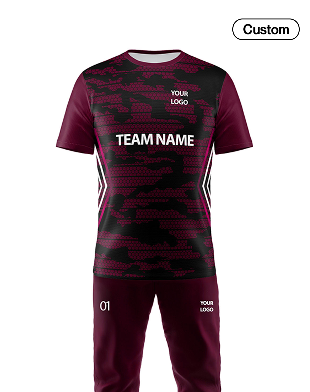 Custom Cricket Uniform - Abstract Design - Personalized Team Kit