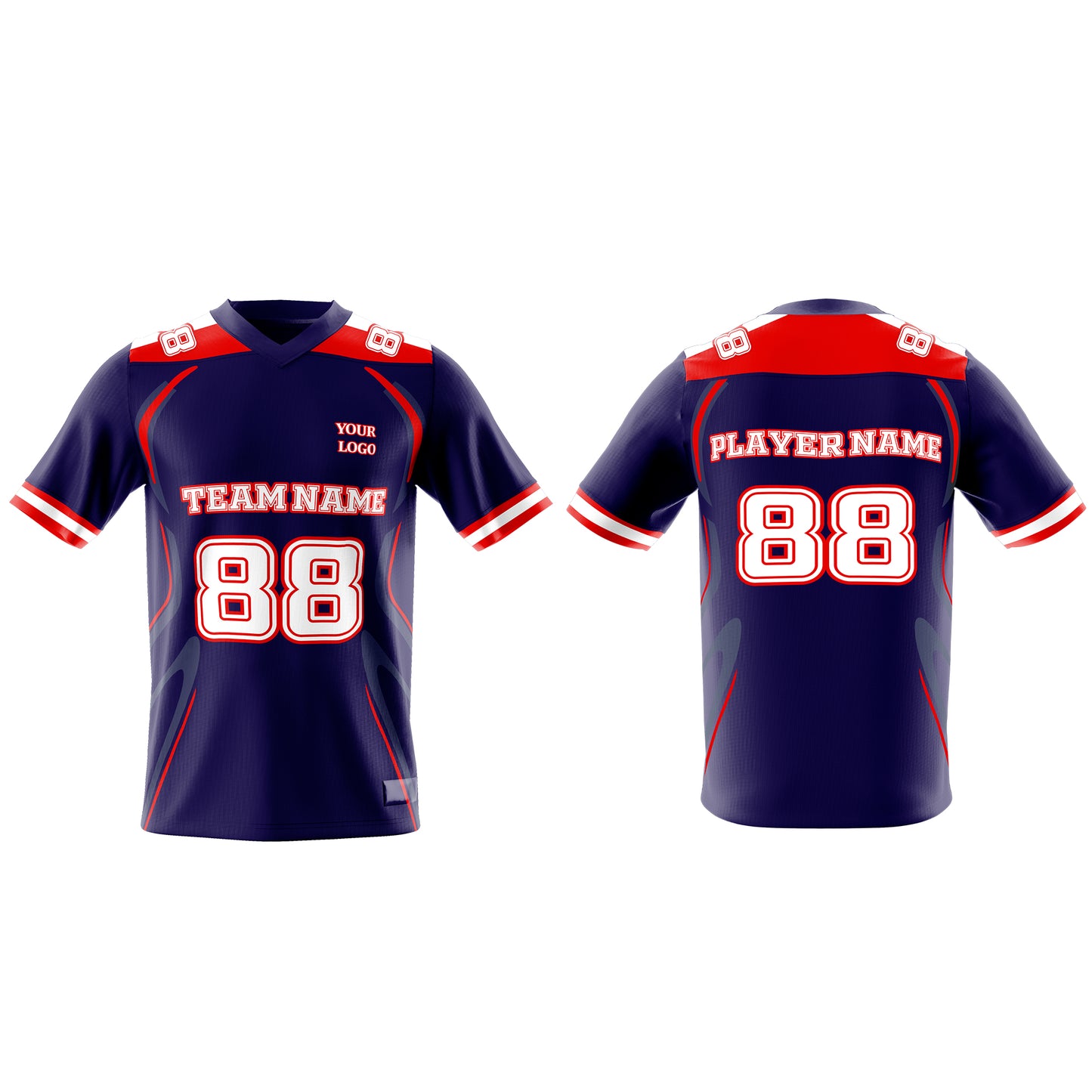 Custom American Football Jersey - Contrast - Personalized Jersey