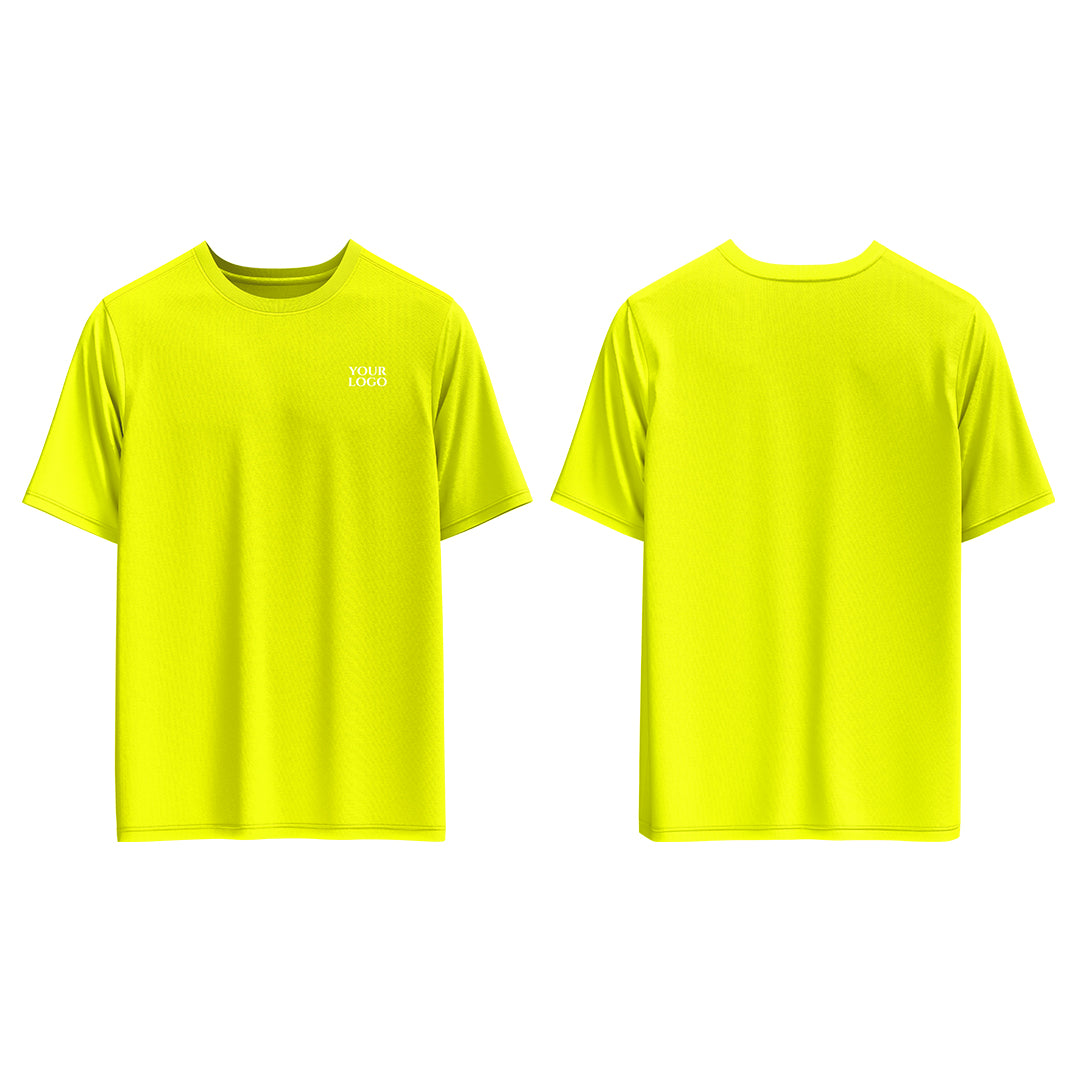 Casual T-Shirt Mockup - Custom Lime Yellow