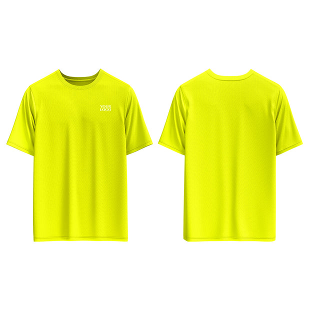 Casual T-Shirt Mockup - Custom Lime Yellow