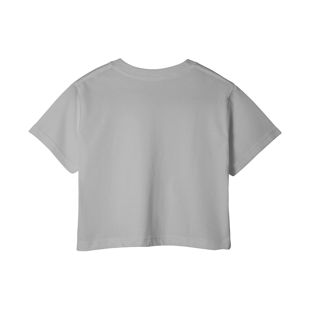 Custom Girls Crop-Top - Solid Design - Personalized Halftee