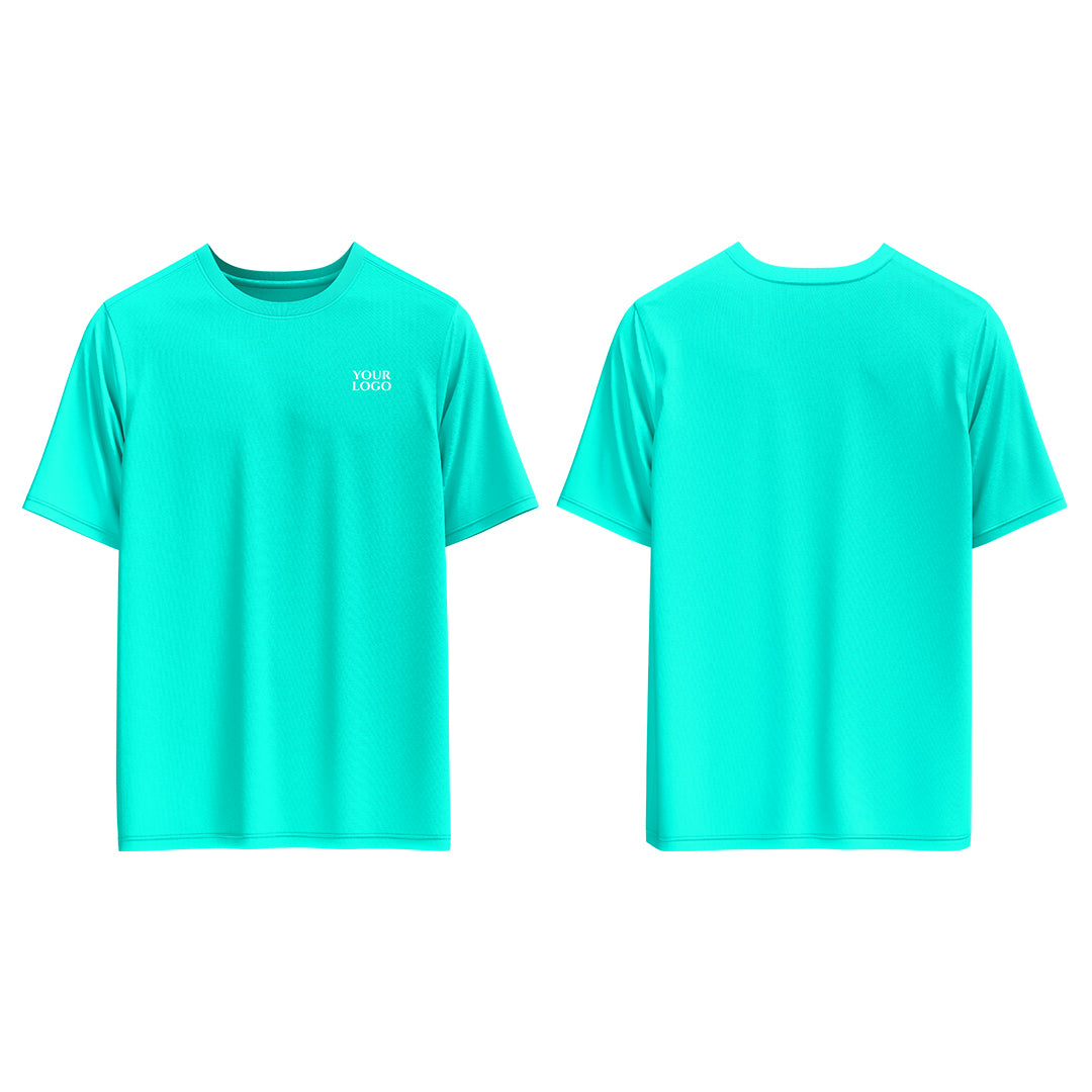 Casual T-Shirt Mockup - Custom Cyan