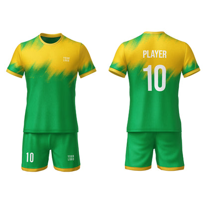 Custom Soccer Uniform – Brush Stroke Design Personalized Kit