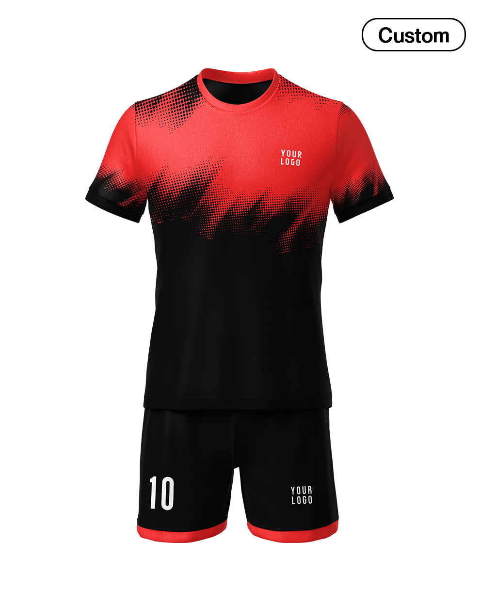 Custom Soccer Uniform – Brush Stroke Design Personalized Kit