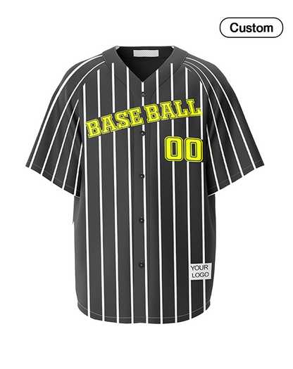 Custom Baseball Jersey – Pinstripe Design – Personalized Jersey