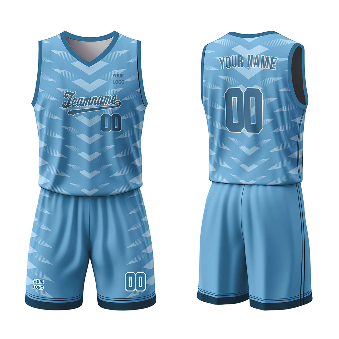 Custom Basketball Uniform - Chevron Pattern - Personalized Kit