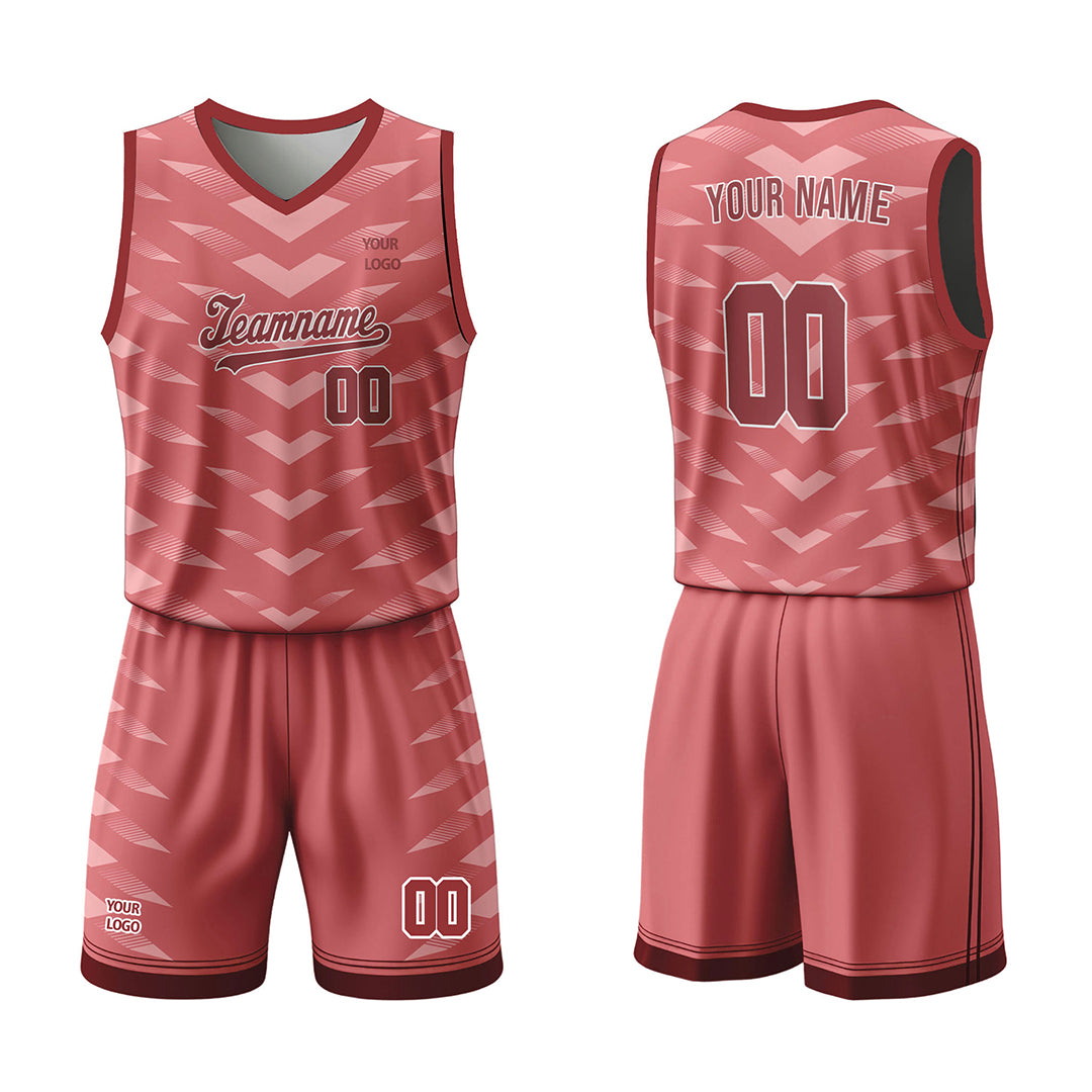 Custom Basketball Uniform - Chevron Pattern - Personalized Kit