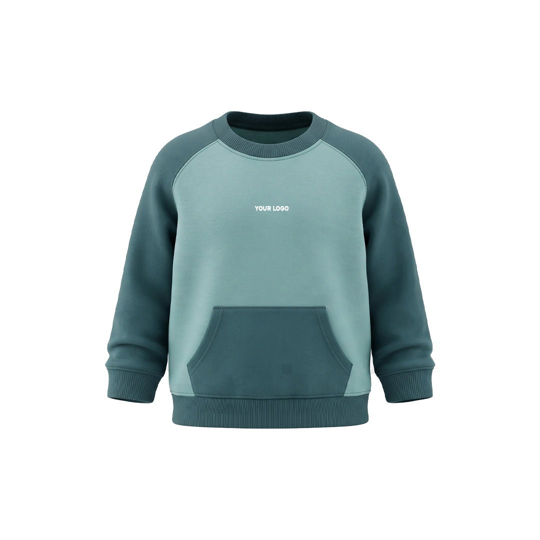 Custom Boys Sweatshirt - Kangaroo Pocket Raglan - Personalized Top