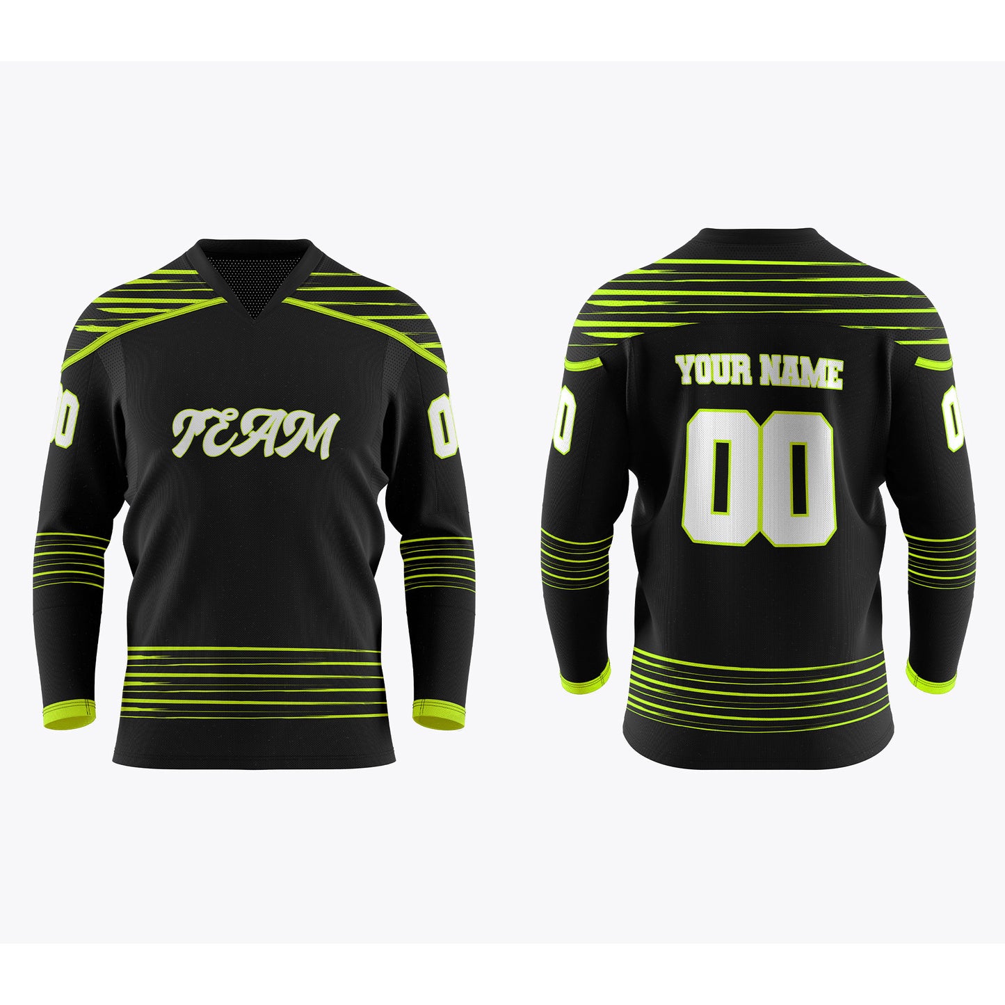 Custom Ice Hockey Jersey - Geometric Lines - Personalized Top