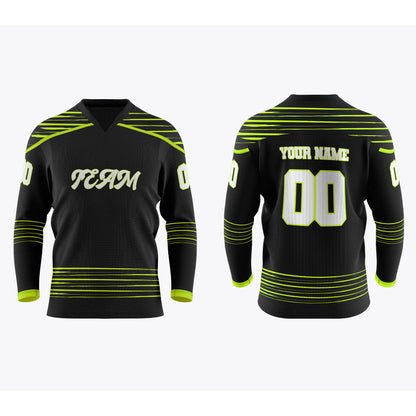 Custom Ice Hockey Jersey - Geometric Lines - Personalized Top