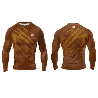 Custom Rash Guard - Grunge Strike Design - Personalized Top