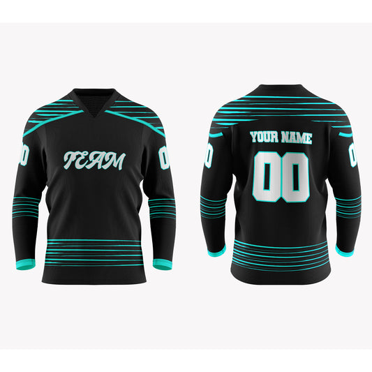 Custom Ice Hockey Jersey - Geometric Lines - Personalized Top
