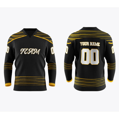 Custom Ice Hockey Jersey - Geometric Lines - Personalized Top