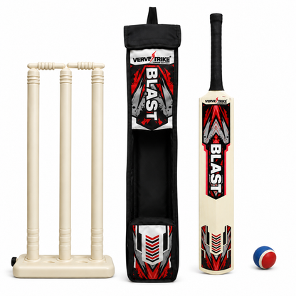 Blast Bat Kit - Kids Lightweight Junior Cricket Bat - Sri Lankan Curve
