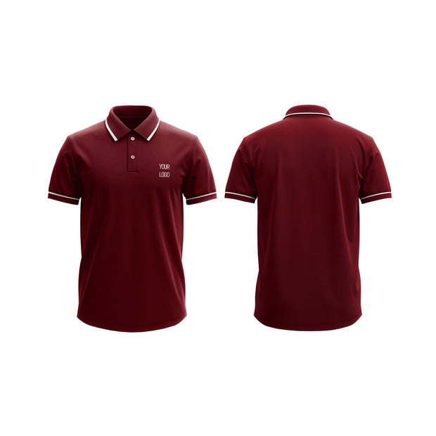 Polo Shirt Mockups – Custom Maroon