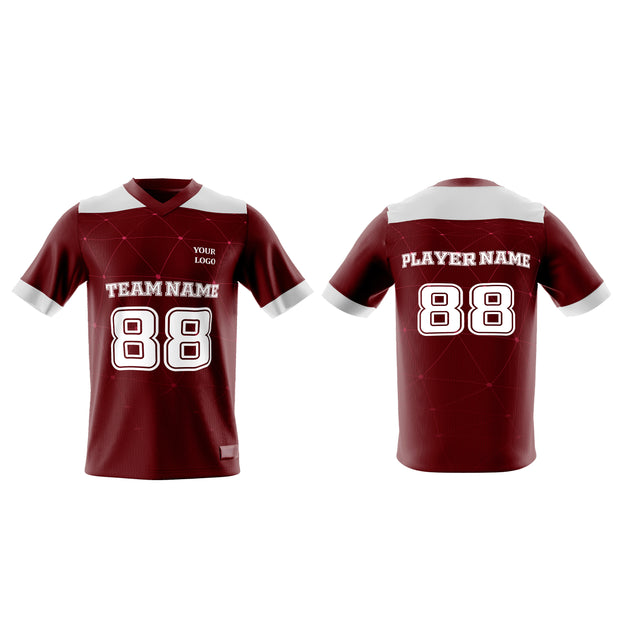 American Football Jerseys – Custom Maroon/White