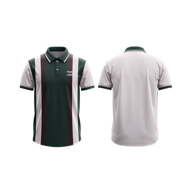 Polo Shirt Mockups – Custom Dark Green/Chocolate