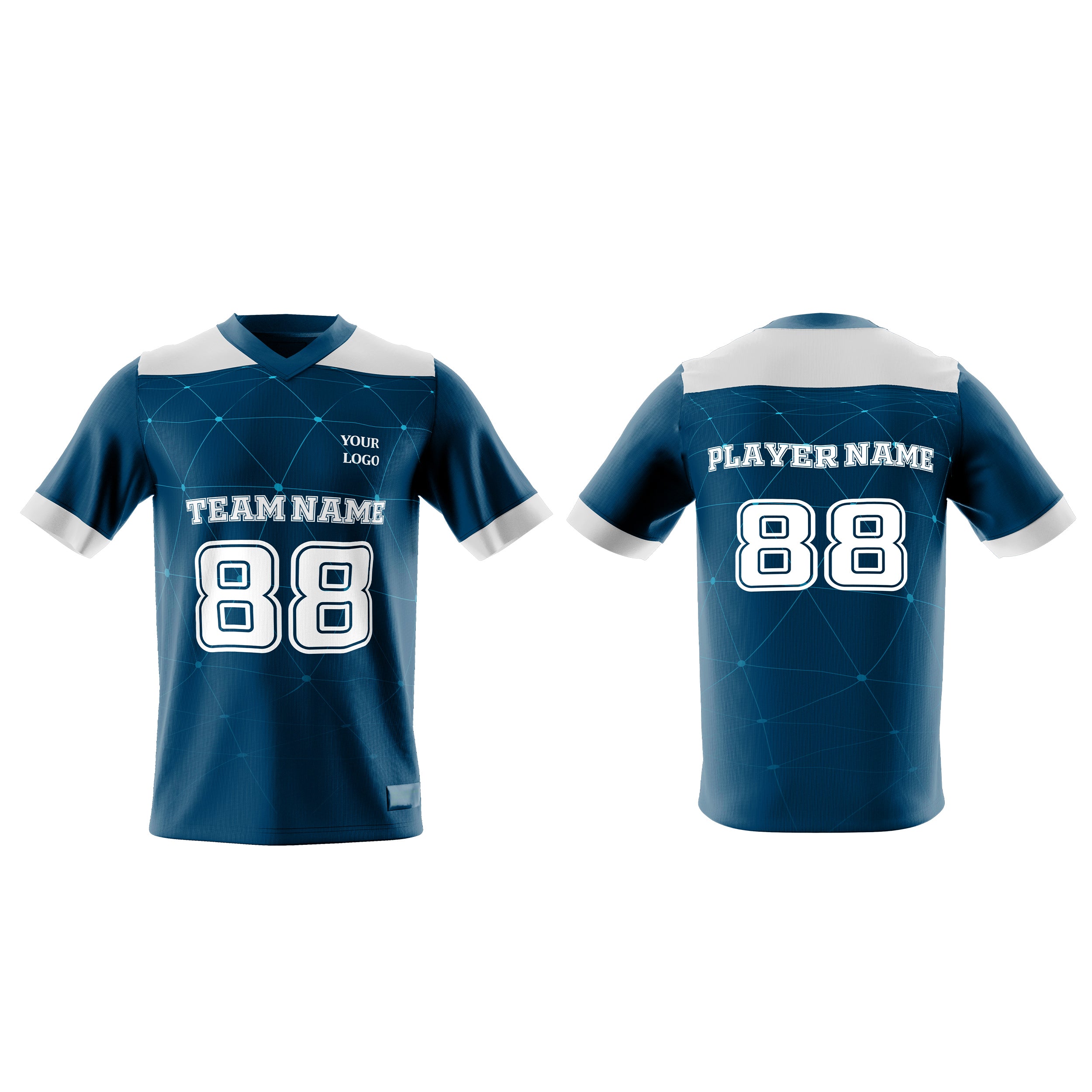 American Football Jerseys – Custom Ocean Green/White