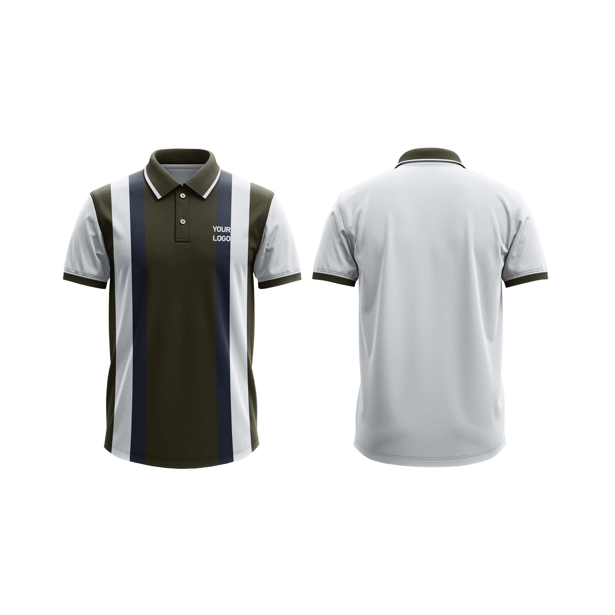 Polo Shirt Mockups – Custom Brown/Grey