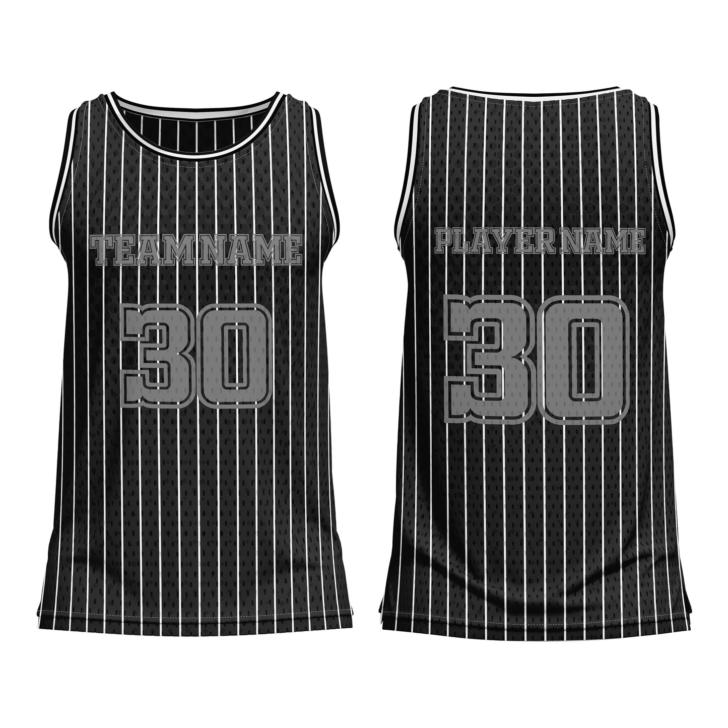 Custom Basketball Tank Top – Pinstripe Design – Personalized Gear