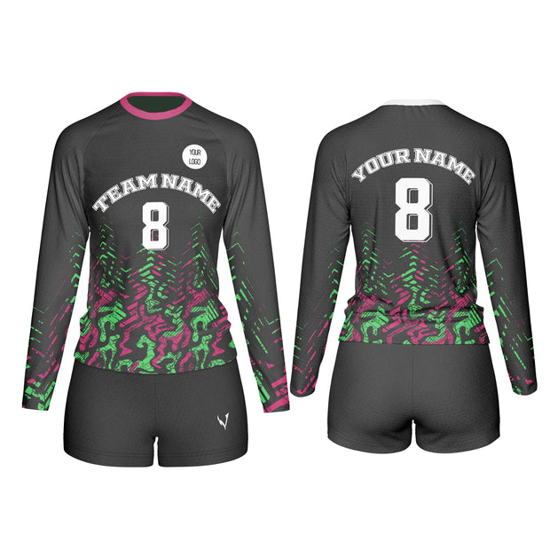 Volleyball Uniforms (Custom) – Pink/Green
