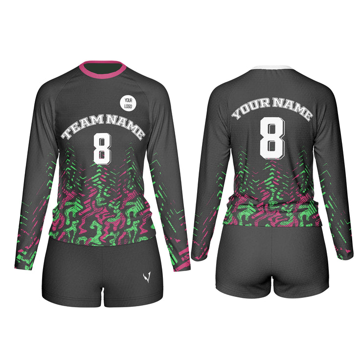 Volleyball Uniforms - Pattern Design Custom Logos & Team Colors