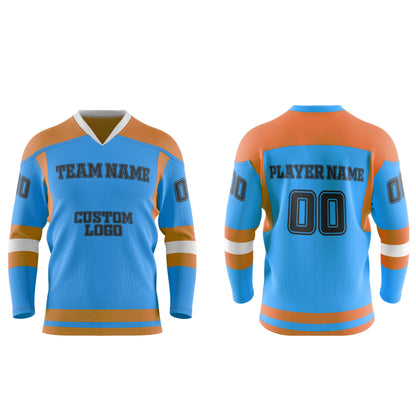 Custom Ice Hockey Jersey - Contrast Trim Design - Personalized Uniform